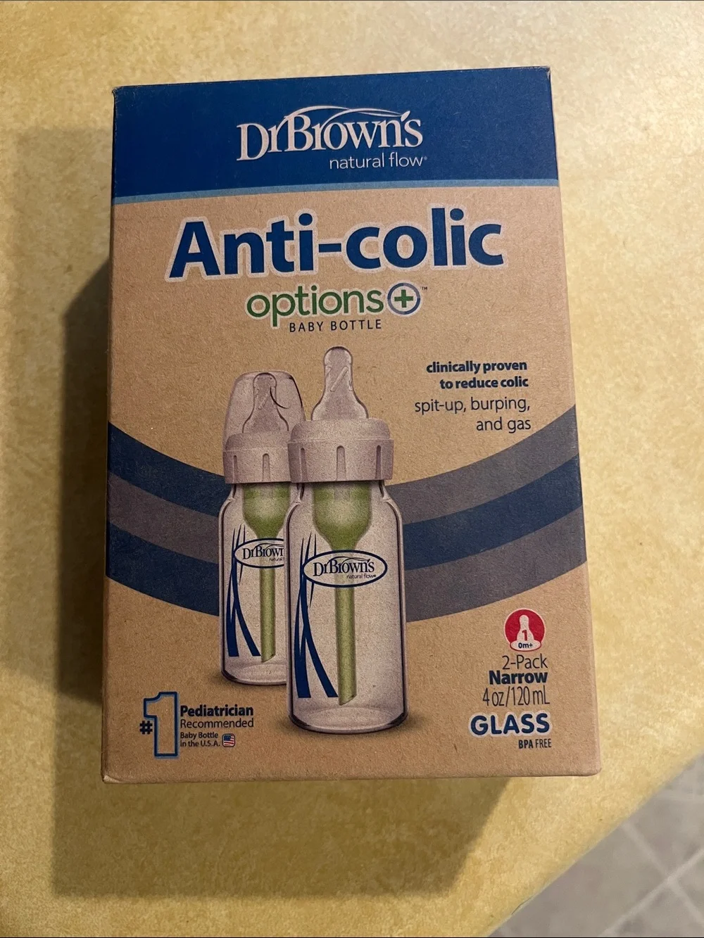 Dr. Brown's Anti-Colic Options+ Baby Bottle - Green (2-Pack)